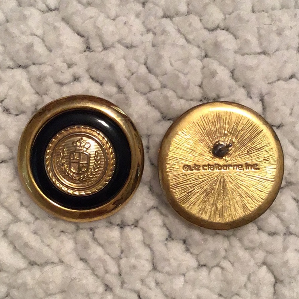 Vintage Liz Claiborne Medallion Earrings